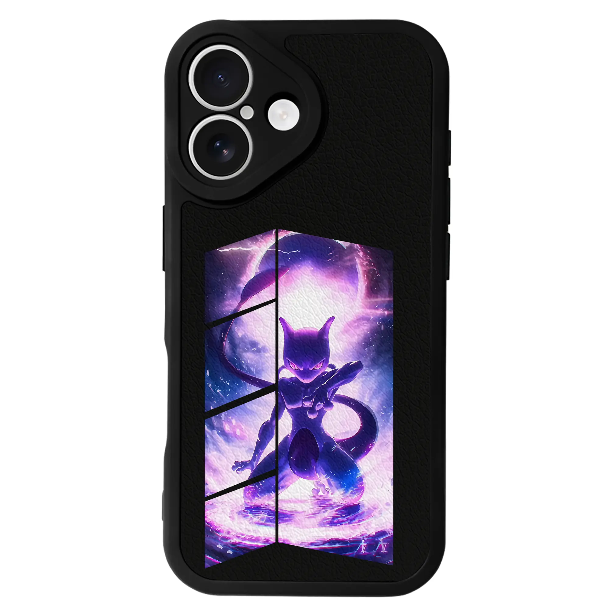 ポケモン グッズ,ミュウツー - IPhone 16シリーズ対応 ・ シリコンスマホケース ・ レザー調 ・ 高精度フィット ・ 耐衝撃 ・ ワイヤレス充電対応 ・ 精密カット